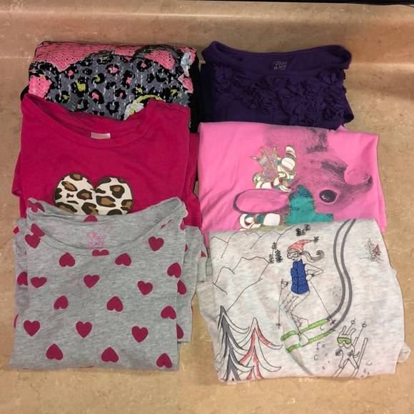 Girls Lot of 6 shirts - size: 10/12 - Picture 1 of 8